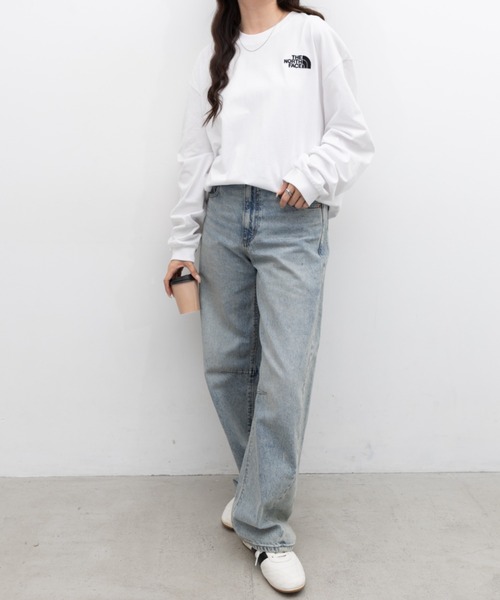 THE NORTH FACE(ザノースフェイス)の「国内未発売 THE NORTH FACE(ザ・ノースフェイス)/ワンポイント ロゴ刺繍 長袖 ロンT/ESSENTIAL L/S R/TEE(Tシャツ/カットソー・レディース・ホワイト系その他/ブラック系その他・M/XL/L)」の9枚目の写真