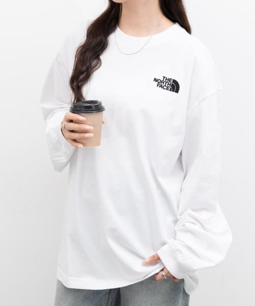 THE NORTH FACE(ザノースフェイス)の「国内未発売 THE NORTH FACE(ザ・ノースフェイス)/ワンポイント ロゴ刺繍 長袖 ロンT/ESSENTIAL L/S R/TEE(Tシャツ/カットソー・レディース・ホワイト系その他/ブラック系その他・M/XL/L)」の11枚目の写真