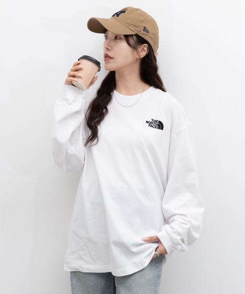 THE NORTH FACE(ザノースフェイス)の「国内未発売 THE NORTH FACE(ザ・ノースフェイス)/ワンポイント ロゴ刺繍 長袖 ロンT/ESSENTIAL L/S R/TEE(Tシャツ/カットソー・レディース・ホワイト系その他/ブラック系その他・M/XL/L)」の14枚目の写真