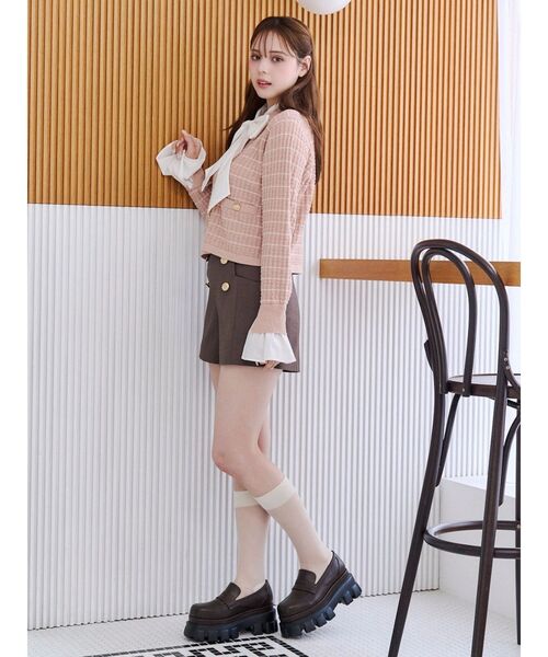 CALNAMUR(カルナムール)の「セーラーボタンショートパンツ(その他パンツ・レディース・ネイビー/その他1/ブラウン・FREE)」の13枚目の写真