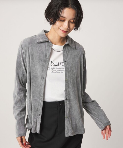 green label relaxing(グリーンレーベルリラクシング)の「シアーフロッキー カーディガン(カーディガン/ボレロ・レディース・ライム/グレー系/ブラック/ダークブラウン・FREE)」の3枚目の写真