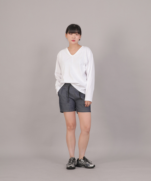 SAINTCREW(セントクルー)の「コットンバンディングショートパンツ CBS-387 ライトインディゴ(その他パンツ・レディース・その他・フリー)」の3枚目の写真