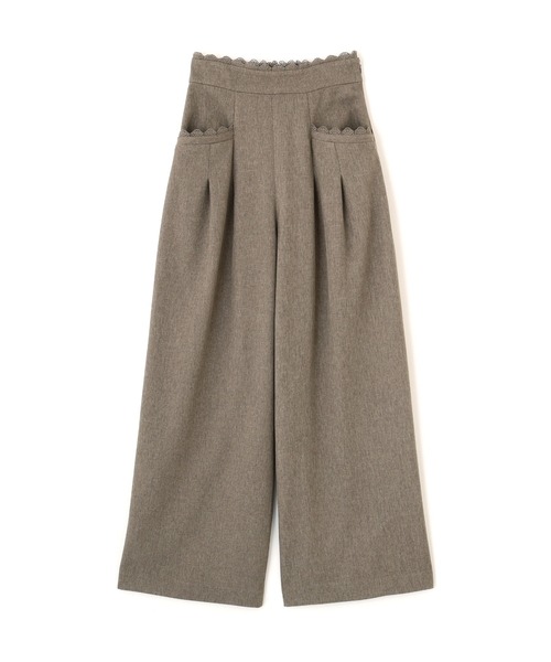 JILL by JILL STUART(ジルバイジルスチュアート)の「スカラップレースワイドパンツ(その他パンツ・レディース・ベージュ/グレー・MEDIUM/SMALL)」の5枚目の写真