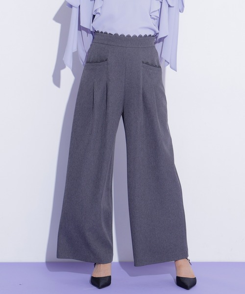 JILL by JILL STUART(ジルバイジルスチュアート)の「スカラップレースワイドパンツ(その他パンツ・レディース・ベージュ/グレー・MEDIUM/SMALL)」の19枚目の写真