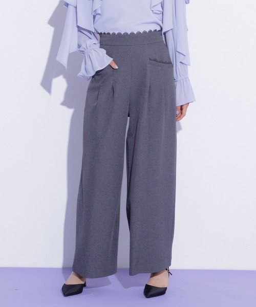 JILL by JILL STUART(ジルバイジルスチュアート)の「スカラップレースワイドパンツ(その他パンツ・レディース・ベージュ/グレー・MEDIUM/SMALL)」の21枚目の写真