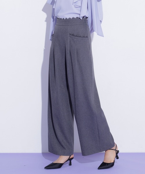 JILL by JILL STUART(ジルバイジルスチュアート)の「スカラップレースワイドパンツ(その他パンツ・レディース・ベージュ/グレー・MEDIUM/SMALL)」の22枚目の写真