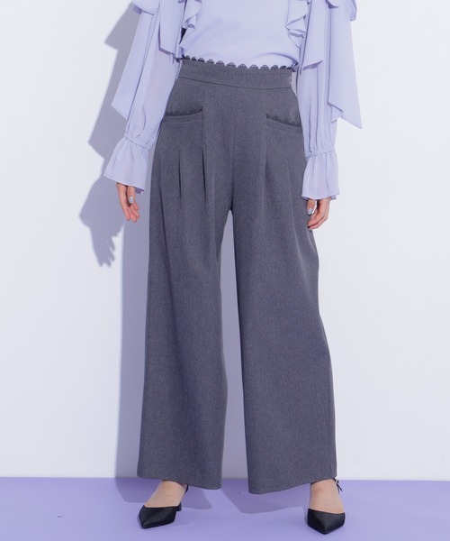 JILL by JILL STUART(ジルバイジルスチュアート)の「スカラップレースワイドパンツ(その他パンツ・レディース・ベージュ/グレー・MEDIUM/SMALL)」の20枚目の写真