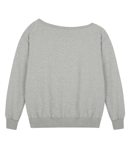 LUVISTRUE（ラヴイズトゥルー）の「RL EYELET ONE SHOULDER SWEATSHIRT(GRAY)（スウェット・レディース・その他・FREE）」の3枚目の写真