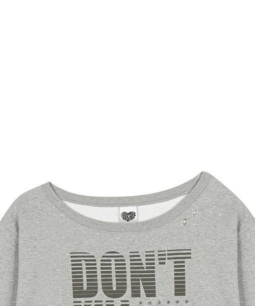 LUVISTRUE（ラヴイズトゥルー）の「RL EYELET ONE SHOULDER SWEATSHIRT(GRAY)（スウェット・レディース・その他・FREE）」の4枚目の写真