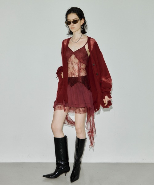 JOSE MOON(ジョゼムーン)の「PEPLUM LACE TOPS/ペプラムレーストップス(キャミソール・レディース・ブラック/ホワイト・38/36)」の5枚目の写真