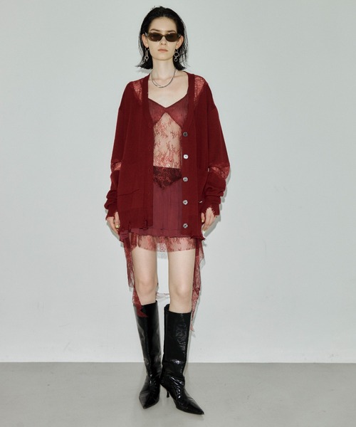 JOSE MOON(ジョゼムーン)の「PEPLUM LACE TOPS/ペプラムレーストップス(キャミソール・レディース・ブラック/ホワイト・38/36)」の3枚目の写真