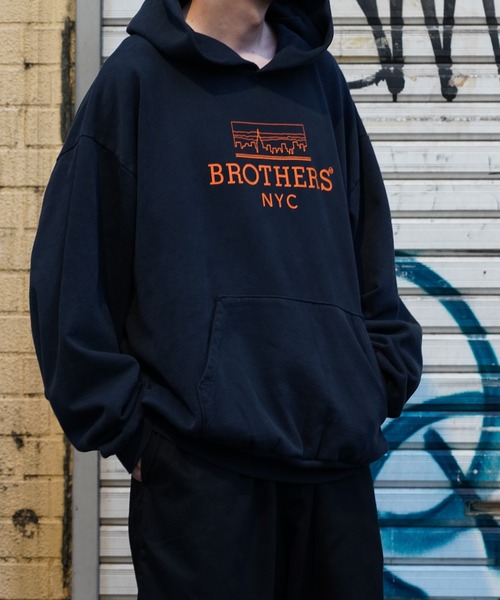 68&brothers(シックスティエイトアンドブラザーズ)の「68&BROTHERS / HE LOGO PULLOVER SWEAT HOODIE(パーカー・メンズ・キャメル/ダークブラウン/ブラック・LARGE/MEDIUM/X-LARGE)」の4枚目の写真