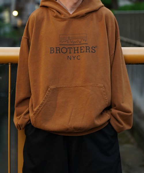 68&brothers(シックスティエイトアンドブラザーズ)の「68&BROTHERS / HE LOGO PULLOVER SWEAT HOODIE(パーカー・メンズ・キャメル/ダークブラウン/ブラック・LARGE/MEDIUM/X-LARGE)」の8枚目の写真
