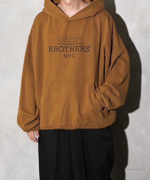 68&brothers(シックスティエイトアンドブラザーズ)の「68&BROTHERS / HE LOGO PULLOVER SWEAT HOODIE(パーカー・メンズ・キャメル/ダークブラウン/ブラック・LARGE/MEDIUM/X-LARGE)」の13枚目の写真
