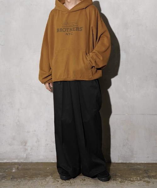 68&brothers(シックスティエイトアンドブラザーズ)の「68&BROTHERS / HE LOGO PULLOVER SWEAT HOODIE(パーカー・メンズ・キャメル/ダークブラウン/ブラック・LARGE/MEDIUM/X-LARGE)」の14枚目の写真