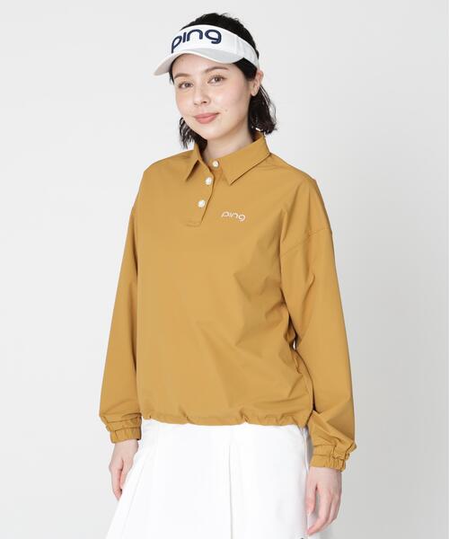 PING（ピン）の「【PING APPAREL】ストレッチ布帛オーバーシャツ (LADIES)（シャツ/ブラウス・レディース・ネイビー/ホワイト/ベージュ・L/S/LL）」の3枚目の写真