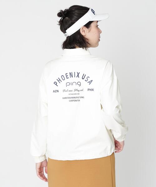 PING（ピン）の「【PING APPAREL】ストレッチ布帛オーバーシャツ (LADIES)（シャツ/ブラウス・レディース・ネイビー/ホワイト/ベージュ・L/S/LL）」の6枚目の写真