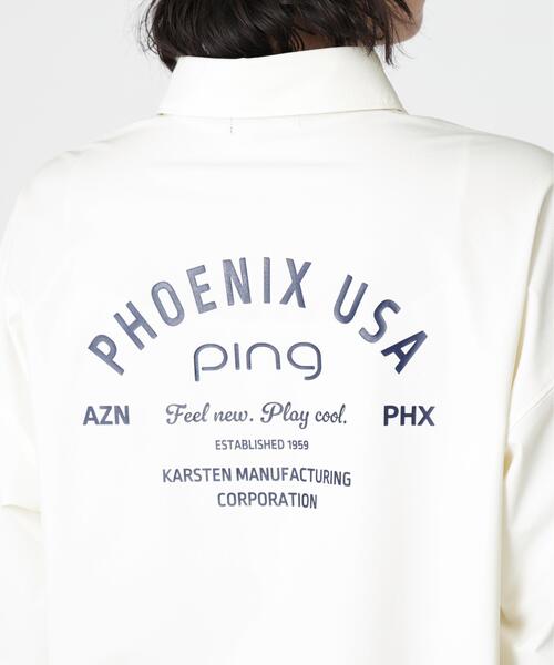 PING（ピン）の「【PING APPAREL】ストレッチ布帛オーバーシャツ (LADIES)（シャツ/ブラウス・レディース・ネイビー/ホワイト/ベージュ・L/S/LL）」の7枚目の写真