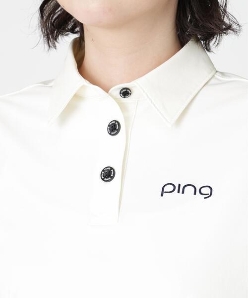 PING（ピン）の「【PING APPAREL】ストレッチ布帛オーバーシャツ (LADIES)（シャツ/ブラウス・レディース・ネイビー/ホワイト/ベージュ・L/S/LL）」の8枚目の写真
