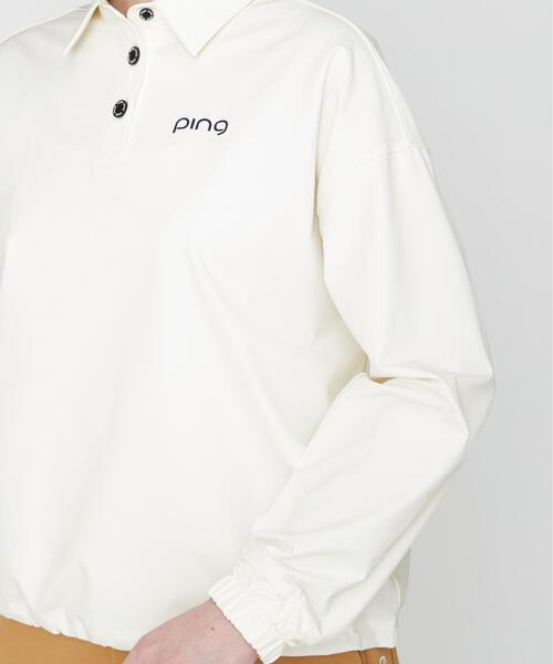 PING（ピン）の「【PING APPAREL】ストレッチ布帛オーバーシャツ (LADIES)（シャツ/ブラウス・レディース・ネイビー/ホワイト/ベージュ・L/S/LL）」の9枚目の写真