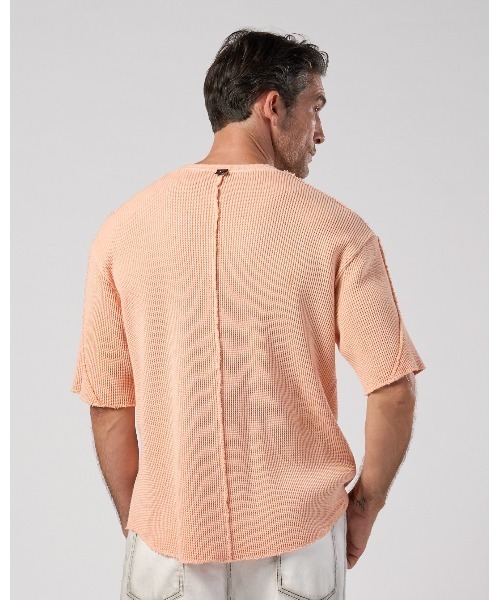 wjk(ダヴルジェイケイ)の「hard dry waffle fly-front henley S/S(Tシャツ/カットソー・メンズ・ピンク/ホワイト/ネイビー/チャコール・SMALL/X-LARGE/MEDIUM/LARGE)」の14枚目の写真