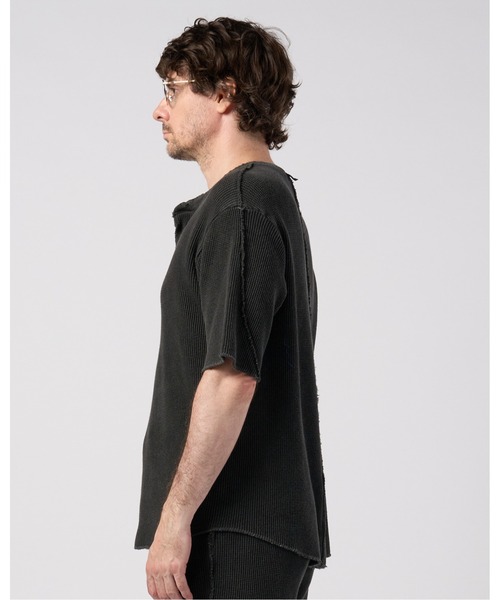 wjk(ダヴルジェイケイ)の「hard dry waffle fly-front henley S/S(Tシャツ/カットソー・メンズ・ピンク/ホワイト/ネイビー/チャコール・SMALL/X-LARGE/MEDIUM/LARGE)」の21枚目の写真
