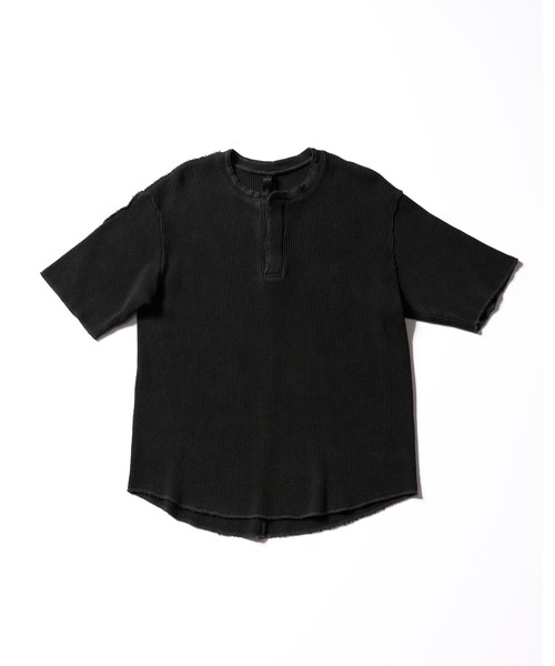 wjk(ダヴルジェイケイ)の「hard dry waffle fly-front henley S/S(Tシャツ/カットソー・メンズ・ピンク/ホワイト/ネイビー/チャコール・SMALL/X-LARGE/MEDIUM/LARGE)」の19枚目の写真