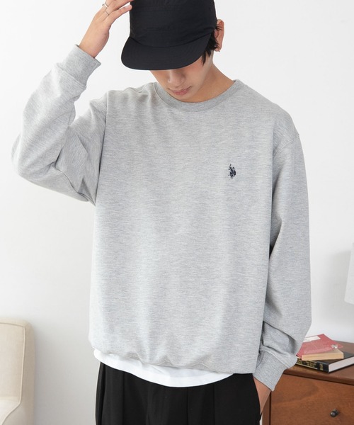 U.S. POLO ASSN.（ユーエスポロアッスン）の「∴WEGO/【26年秋冬新作】U.S.POLO ASSN.クルーネックPO（スウェット・メンズ・杢グレー/ブラウン/ネイビー/ブラック/ワイン/スミクロ・MEDIUM/X-LARGE/LARGE）」の22枚目の写真