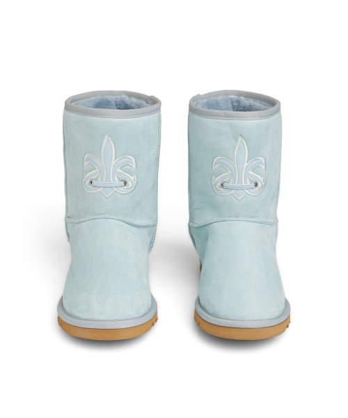 DEINET(ダイニット)の「PATCH COLOR FAUX SUEDE BOOTS IN LIGHT BLUE(ブーツ・レディース・その他・23cm/24cm/25cm)」の2枚目の写真