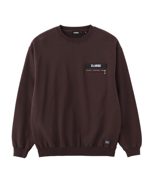 XLARGE(エクストララージ)の「ZIP POCKET CREWNECK SWEATSHIRT(スウェット・メンズ・グリーン/ブラウン/ブラック・S/XL/L/M)」の7枚目の写真