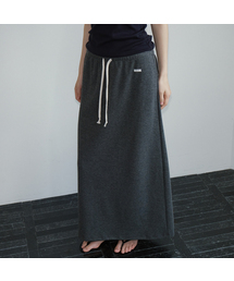 String easy long skirt [FRFA05SK04]_Charcoal