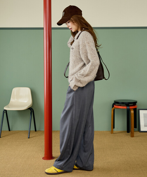 GAP(ギャップ)の「PUBLUX × GAP/ギャップ 別注 襟 配色 フェザー ニット カーディガン 限定展開(カーディガン/ボレロ・レディース・ベージュ/チャコールグレー/ブラウン/オリーブ・フリ-)」の18枚目の写真