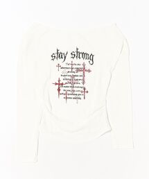 staystrongオフショルロンT