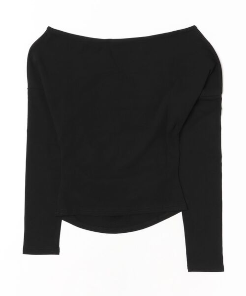 Figments(フィグメンツ)の「staystrongオフショルロンT(Tシャツ/カットソー・レディース・ホワイト/ブラック・FREE)」の3枚目の写真