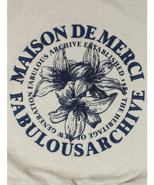 FABULOUS ARCHIVE（ファビュラスアーカイブ）の「[起毛選択]ウィメンズ クロップ ル リス 発泡 エンボス刺繍 スウェット ネイビー(FCB4TS360W)（スウェット・レディース・ネイビー・MEDIUM/LARGE/M/L）」の4枚目の写真