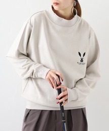 モックネック スウェード ストレッチ スウェット