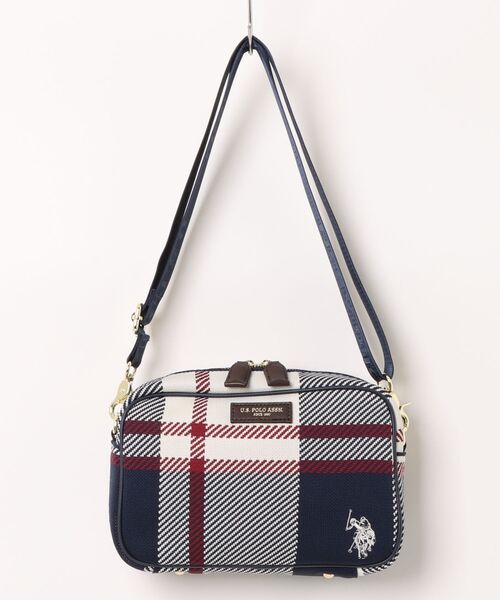 U.S. POLO ASSN.(ユーエスポロアッスン)の「【U.S. POLO ASSN.】ユーエスポロアッスン ジャカードチェック ショルダーバッグ USPA-2743(ショルダーバッグ・レディース・ピンク系その他/ブラック系その他/ネイビー系/ブラウン系その他・FREE)」の3枚目の写真