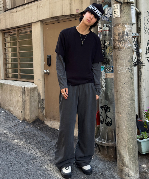 SCALLYWAG（スカリーワグ）の「ガーメントダイ スウェットパンツ[ピグメントブラック]（スウェットパンツ・レディース・その他・MEDIUM/LARGE）」の4枚目の写真