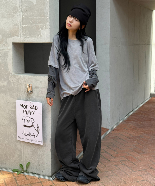 SCALLYWAG（スカリーワグ）の「ガーメントダイ スウェットパンツ[ピグメントブラック]（スウェットパンツ・レディース・その他・MEDIUM/LARGE）」の8枚目の写真