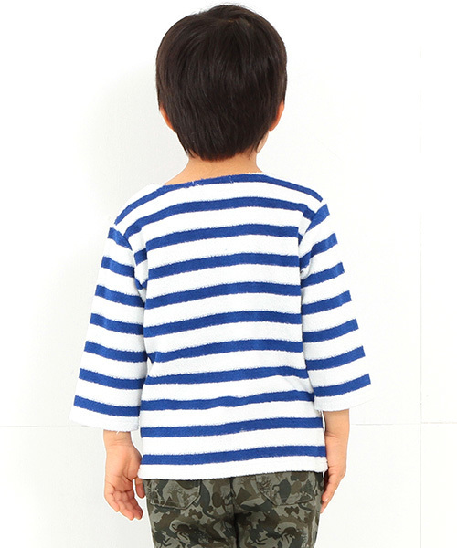 B:MING by BEAMS(ビーミングバイビームス)の「ビーミング by ビームス / 長袖パイルボーダーカットソー(Tシャツ/カットソー・キッズ・ホワイト/ネイビー/その他1・90/130/110/120/100/140)」の12枚目の写真