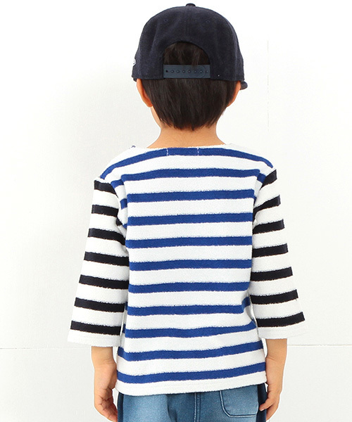 B:MING by BEAMS(ビーミングバイビームス)の「ビーミング by ビームス / 長袖パイルボーダーカットソー(Tシャツ/カットソー・キッズ・ホワイト/ネイビー/その他1・90/130/110/120/100/140)」の16枚目の写真
