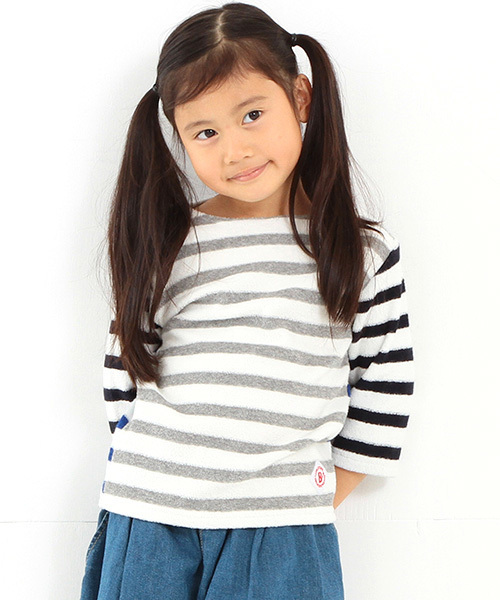 B:MING by BEAMS(ビーミングバイビームス)の「ビーミング by ビームス / 長袖パイルボーダーカットソー(Tシャツ/カットソー・キッズ・ホワイト/ネイビー/その他1・90/130/110/120/100/140)」の9枚目の写真