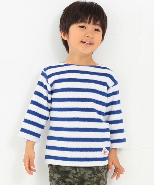 B:MING by BEAMS(ビーミングバイビームス)の「ビーミング by ビームス / 長袖パイルボーダーカットソー(Tシャツ/カットソー・キッズ・ホワイト/ネイビー/その他1・90/130/110/120/100/140)」の5枚目の写真