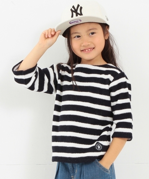 B:MING by BEAMS(ビーミングバイビームス)の「ビーミング by ビームス / 長袖パイルボーダーカットソー(Tシャツ/カットソー・キッズ・ホワイト/ネイビー/その他1・90/130/110/120/100/140)」の6枚目の写真
