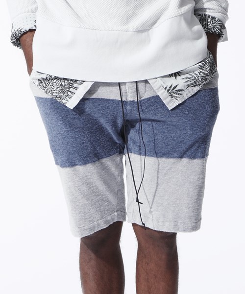 OURET（オーレット）の「SLUB MELANGE PILE  SWITCHING EASY SHORT PANTS（その他パンツ・メンズ・ネイビー/グレー系その他/グレー・2/1/3）」の2枚目の写真