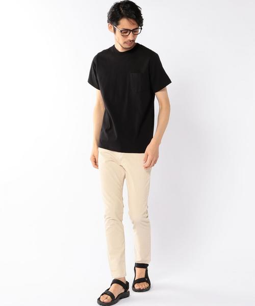 coen（コーエン）の「【C.MC】USAコットンクルーネックポケットTシャツ（Tシャツ/カットソー・メンズ・ホワイト/ブラック/ベージュ/ネイビー・SMALL/X-LARGE/MEDIUM/LARGE）」の18枚目の写真