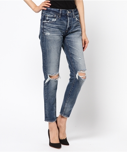 MOUSSY（マウジー）の「MV Ashton Tapered（デニムパンツ・レディース・ライトブルー・26inch/24inch/27inch/23inch/25inch）」の7枚目の写真