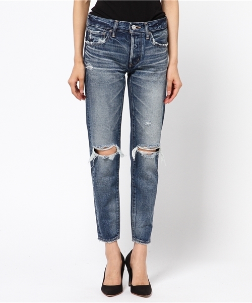 MOUSSY（マウジー）の「MV Ashton Tapered（デニムパンツ・レディース・ライトブルー・26inch/24inch/27inch/23inch/25inch）」の8枚目の写真