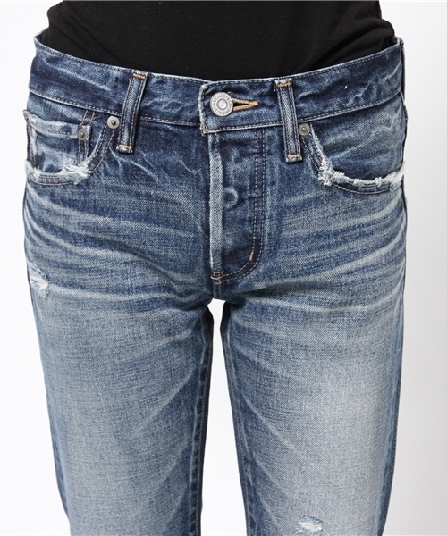MOUSSY（マウジー）の「MV Ashton Tapered（デニムパンツ・レディース・ライトブルー・26inch/24inch/27inch/23inch/25inch）」の11枚目の写真