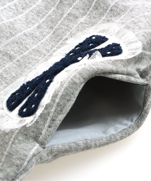 apres les cours（アプレレクール）の「リボンモチーフあったかトレーナーワンピ（ワンピース・キッズ・ネイビー/グレー/カーキ・80/100/120/140/90/110/130）」の9枚目の写真